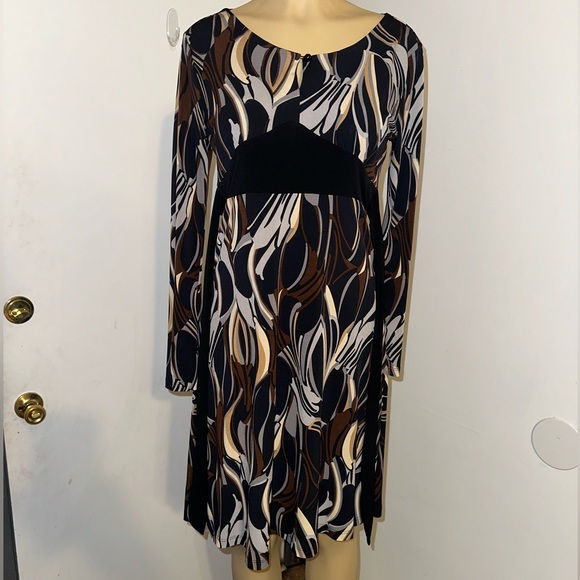 Blue Papya Dresses & Skirts - Blue papaya dress brown, grey, black, white
